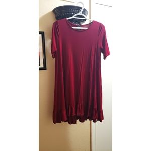 Agnes & Dora Tunic Dress Quarter Sleeve Ruffles